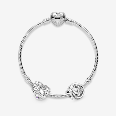 Ensemble Bracelet Infinity Marguerite Cœur et Cercles